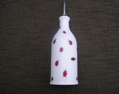 Ladybug Oil Bottle Painted Ladybug Oil and Vinegar Bottle