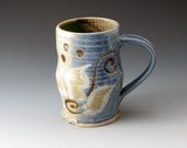 Ceramic Mug with Flower Design - Handmade Cup
