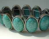 Fake Turquoise elastic bracelet - Adjustable