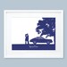 Personalized Wedding Gift, Engagement Gift, Couples Silhouette Print - Porsche 912 Silhouette, Proposal at the Park, 8x10 Unframed print