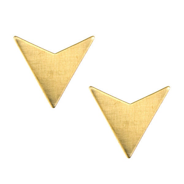 Stud earrings - arrowhead - geometric jewelry