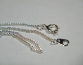 18 inch silver-plated fine curb chain with spring ring clasp