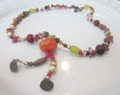 Beaded drop necklace - multicolored - stunning