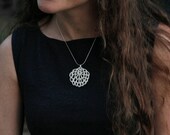 Alice's flower - porcelain and silver necklace. Designed and created by Wapa Studio