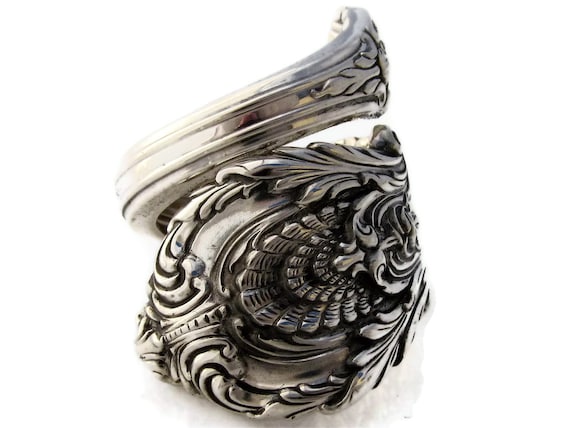 Heavy Spoon Ring Wrapped Size 6-10 Sir Christopher Wallace Sterling Silver