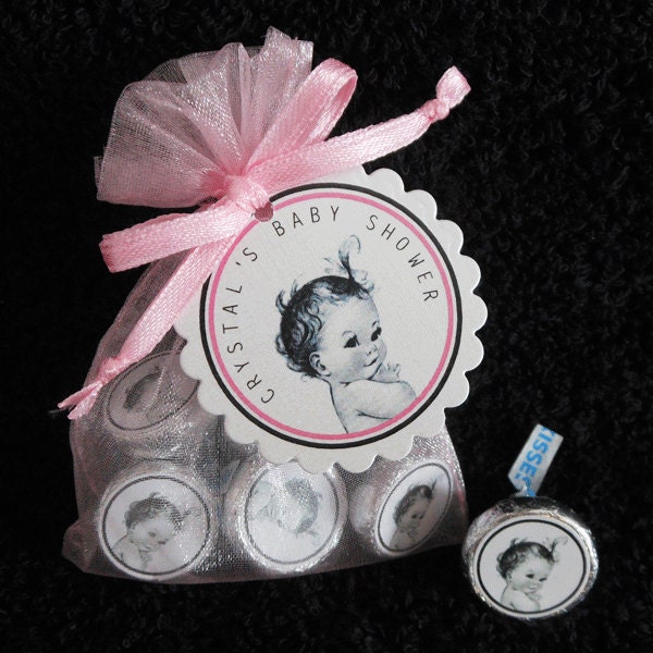 Personalized Hershey Kiss Baby Shower Favor Set baby by susiedees
