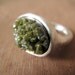 CUSTOM Ring for Lea - GRIS // Sterling silver ring with drusy Epidote