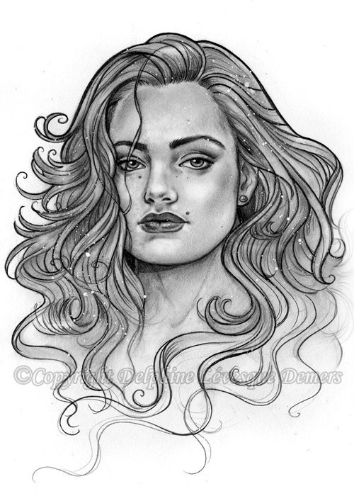 Del's Belles 1 ACEO - limited edition print 2/20 by Delphine Levesque Demers