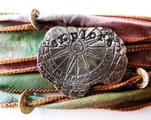 READY TO SHIP Explore Hand Dyed Silk Wrap Bracelet Yoga Bracelet Inspirational Bracelet