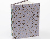 Handmade journal with purple flowers, small blank book, gift for mom, gift under 15