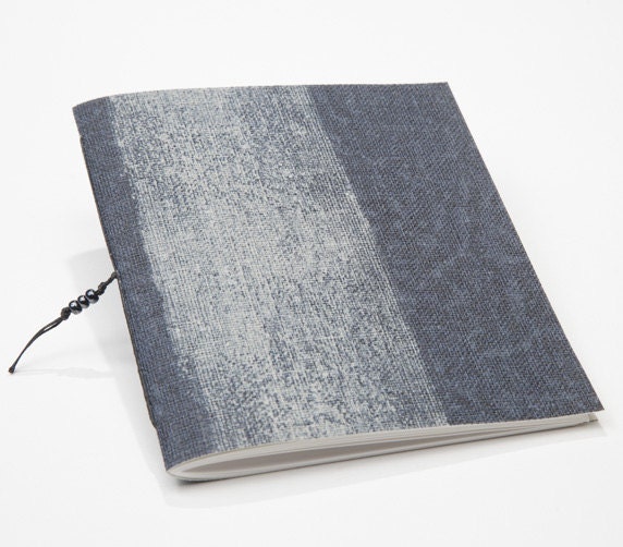 Black jotter notebook, journal, recycled wallpaper journal