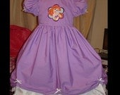 Disney's Little Mermaid Inspired dress(-----)Ariel Embroidery(-----)Custom sized(-----)Sizes 12 Months to Girls size 8
