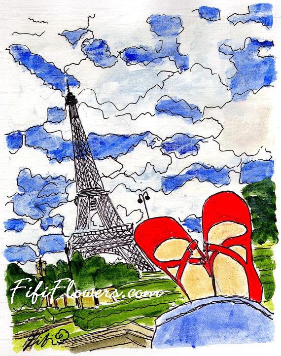 Red Shoes Eiffel