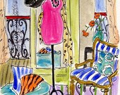 Hot Pink Parisian Dressmaker