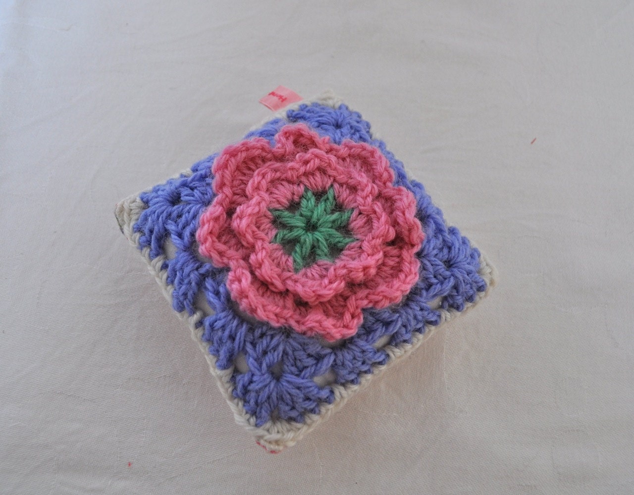 Granny's Pretty Pin Cushion - Rose Trellis