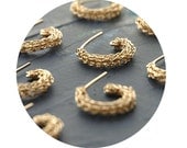 Stud earrings post hoop earrings small crochet hoops gold wire hoops crochet jewelry casual earrings delicate small hoops