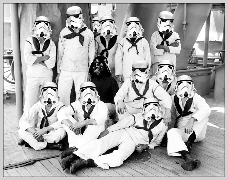Storm trooper Vader's First Crew - Digital Art Print 8.5" X 11" ( Star Wars art print / Star Wars , Stormtrooper, Darth Vader print )