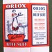 vintage advertising - ORLOX beef suet box - labels -  United Kingdom - ephemera - single unused box