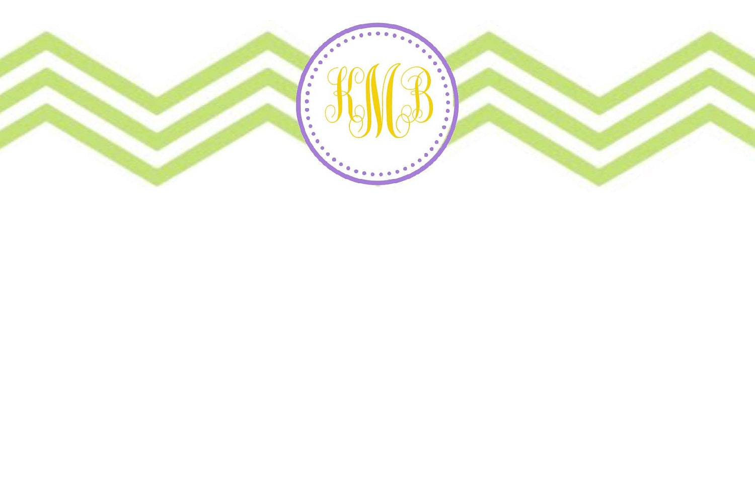 Chevron Monogram Flat Notes