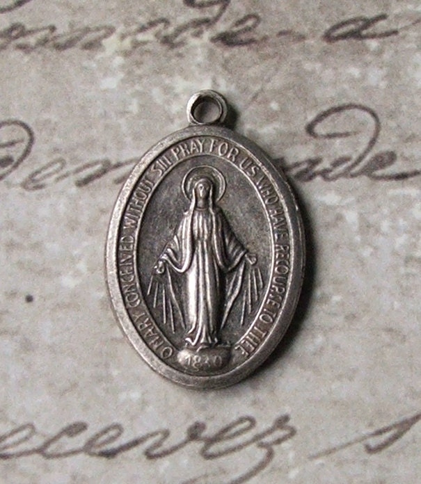 Vintage Italian Miraculous Medal Of The By Aveimmaculata On Etsy