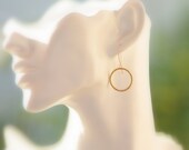 Dangle earrings. Everyday and simple YELLOW or ROSE Gold Filled dangles. Bridal dangle earrings. Bridesmaids. Wedding dangle earrings.