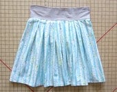Birch Forest Michael Miller Full Aline Skirt Large Gray Blue Trees