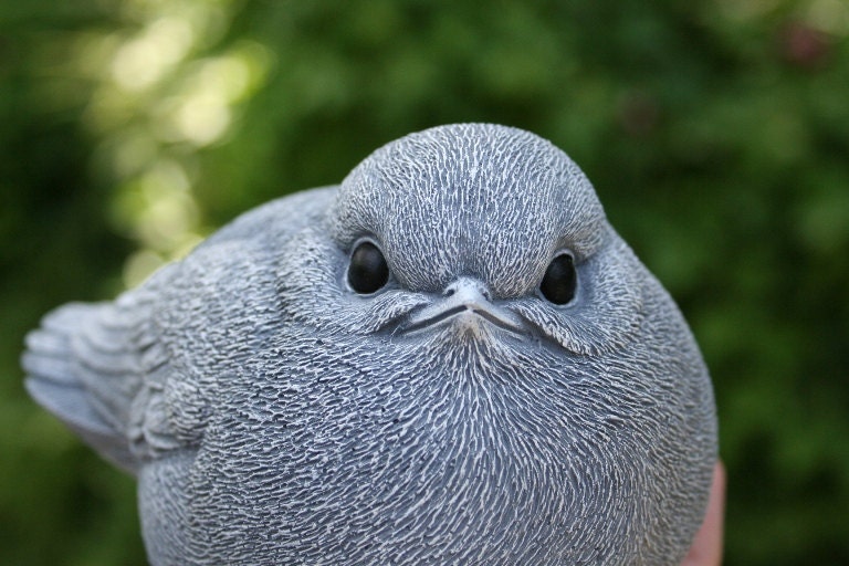 Concrete Bird Statue - Fat Bird Garden Sculpture