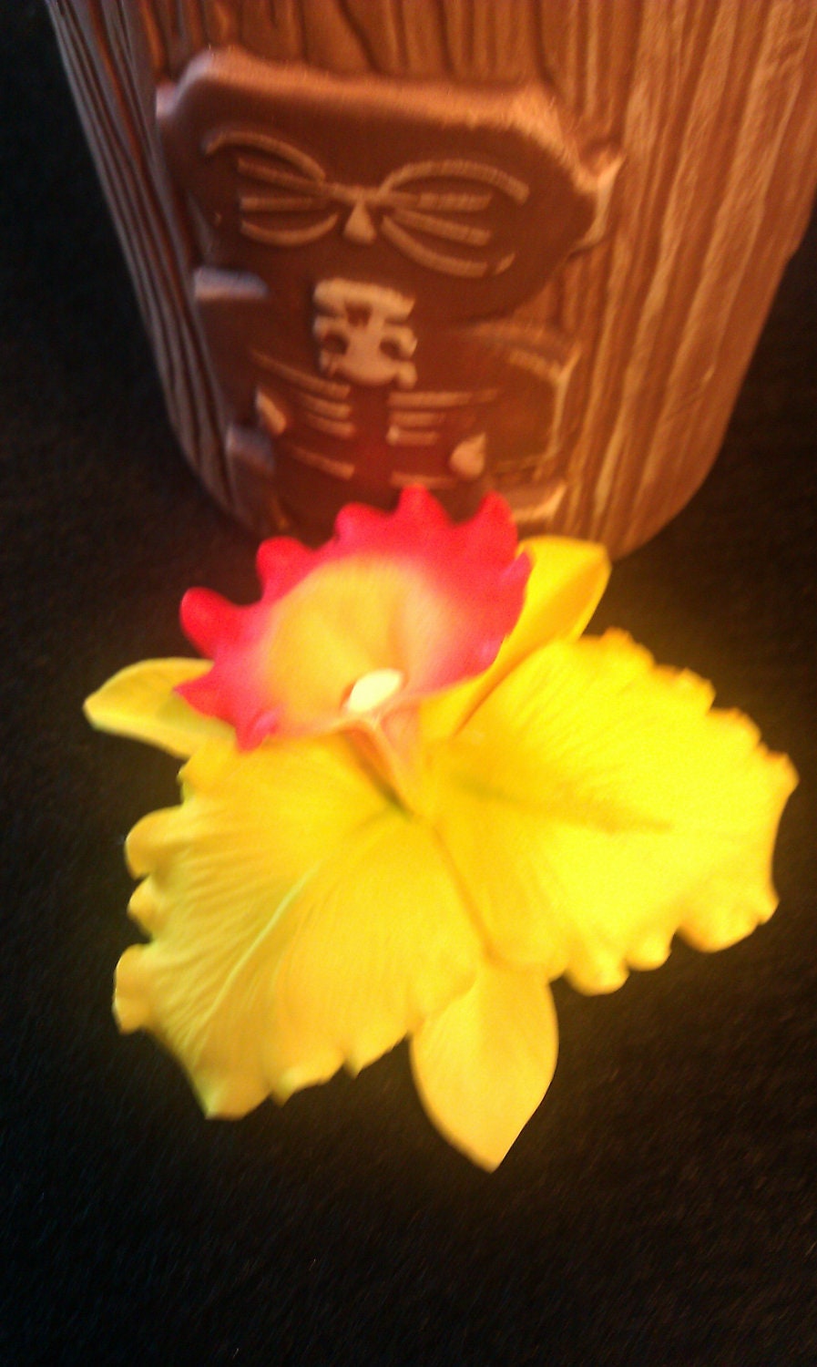 Yellow, orchid,yellow orchid, hair flower, hair clip, retro, tiki, tropical hair clip, hair acessory, pin up, gifts for her,wedding