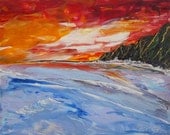 Original Encaustic Painting Kauai Sunrise from Kauai Hawaii