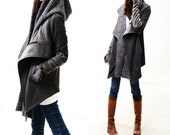 Tuareg - thick cotton fleece jacket and scarf set (Y1228)
