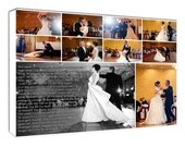 Storyboard Wedding Photo Collage with quotes, words  Personalized Canvas with Text Large Wall Art 24X36