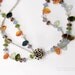Grandma's Garden Multi Strand Necklace With Flowers and Leaves