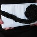 Tuxedo White and Black Clutch - The Kimberly Clutch, bridal bridesmaids ruffle bag, wedding purse, black tie formal wear accessory