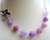 Purple Necklace,  Agate Necklace