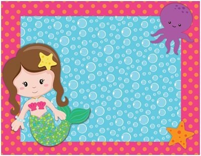 Set of 12 Mermaid Party Activity Placemats Il_570xn