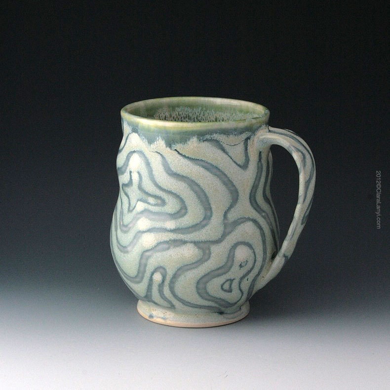 Satin Matte Handmade Mug woodgrain design