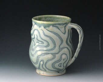 Satin Matte Handmade Mug woodgrain design