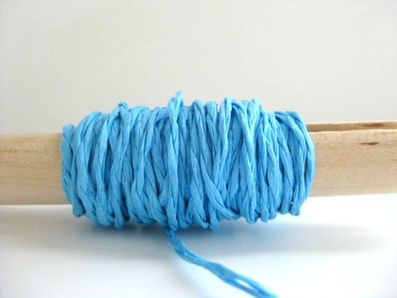 paper twine-aqua blue (5 yds)