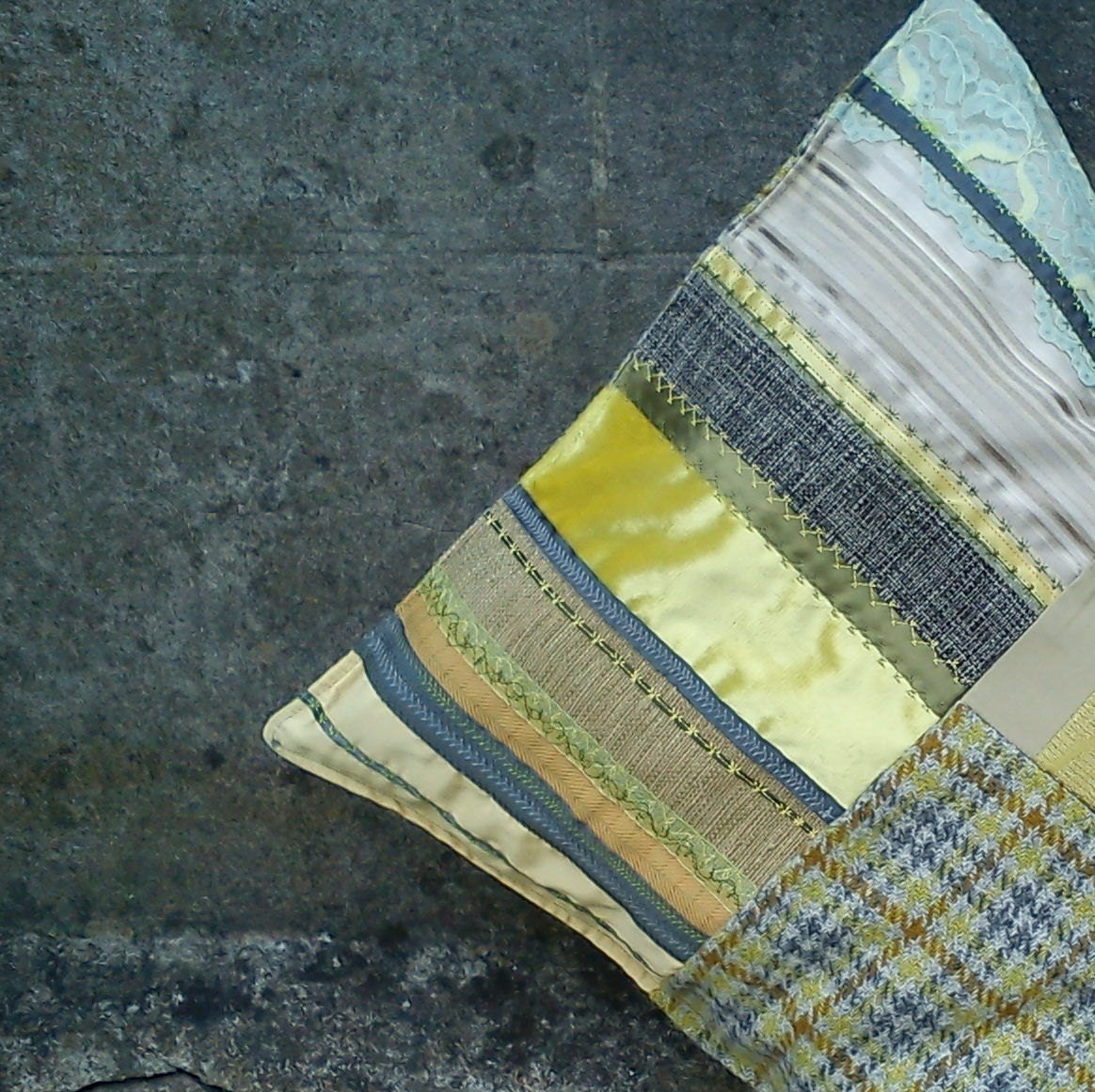 Limited Edition Cushion, Pillow, Throw, Cover in 100% Repurposed textiles (1st of 4)