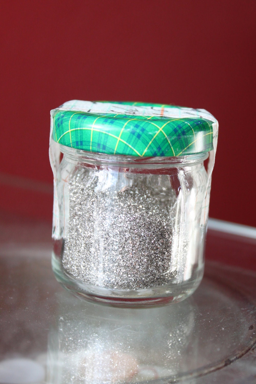 1 oz Pure Silver German Glass Glitter in a vintage bottle