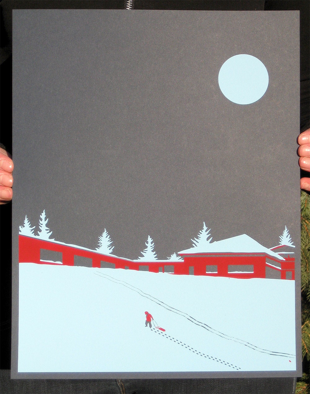 First Snow Screen Print