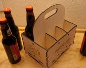 Custom wood 6 pack - great gift for homebrewer or beer enthusiast