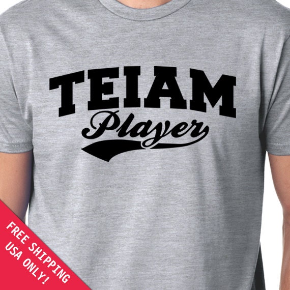 TEIAM Player mens womens T-shirt shirt funny sports college tshirt gift tshirt shirt  s-2xl choose color