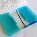 Light Turquoise Glass Soap Dish