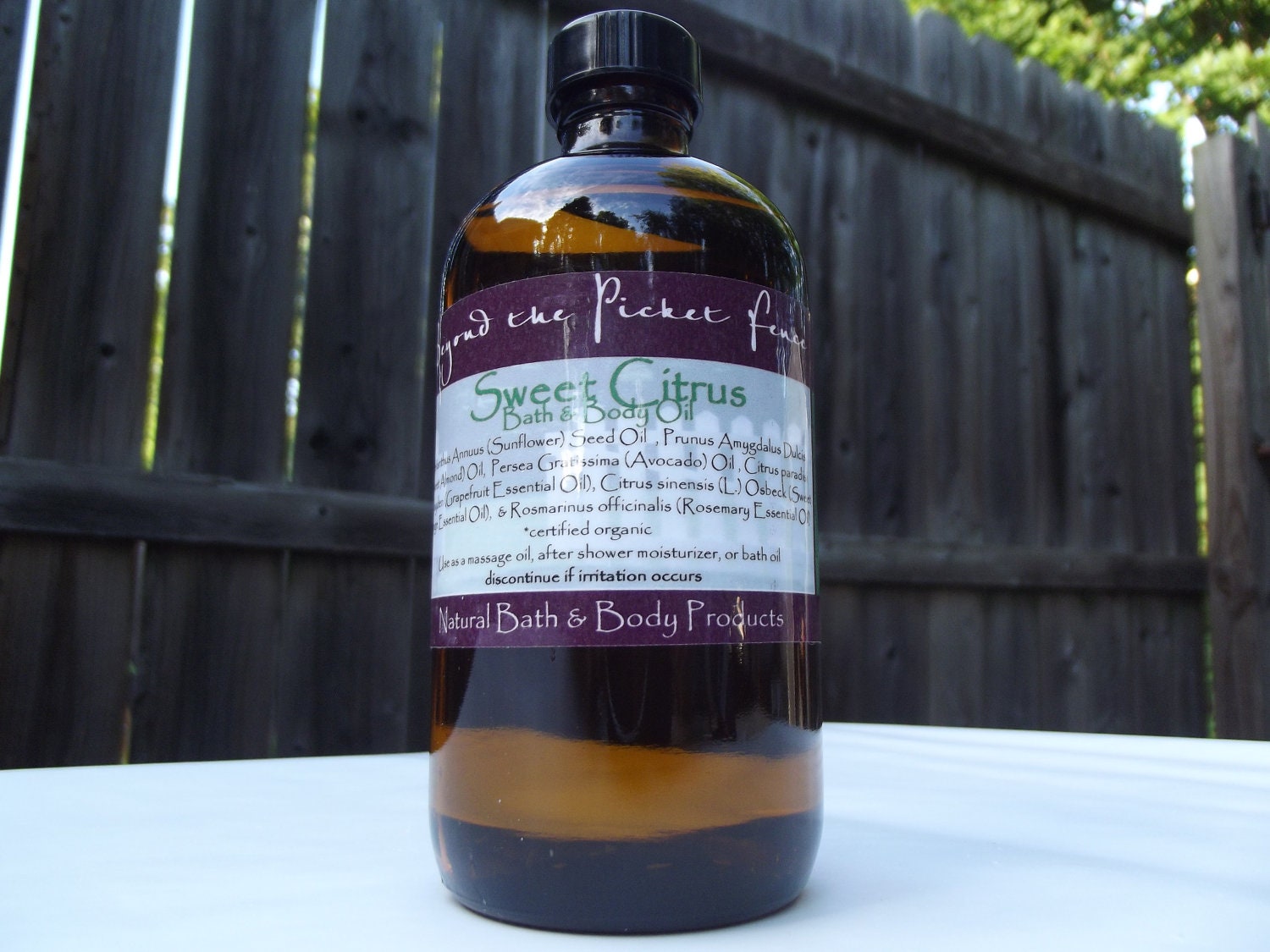 Sweet Citrus - Grapefruit Rosemary Orange Bath and Body Oil 8 oz