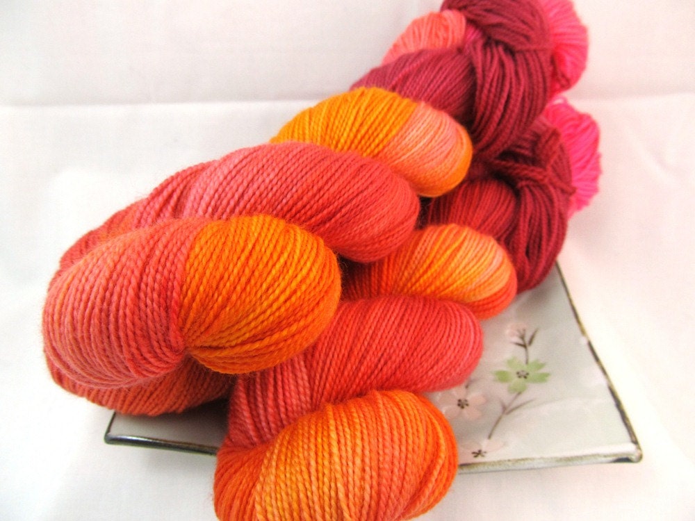 Hand Dyed Sock Yarn, Pebble Sock, Superwash Merino - Special Handpaints Batch 8