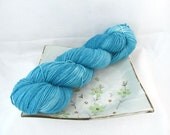 Hand Dyed Sock Yarn, Merilon Sock, Superwash Merino Nylon - Glacier