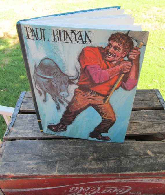 Paul Bunyan Vintage Cover Journal with 140lb Watercolor Paper, Hand Sewn