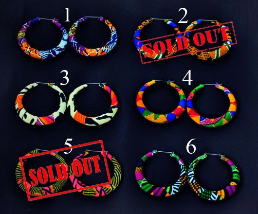 Ankara Hoop Earrings