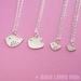 Family set of 4 Bird Necklace - Best Friend or Family (white gold) Necklaces